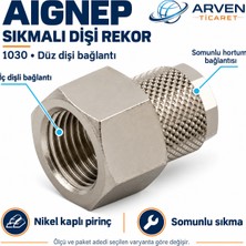 Aignep Aıgnep 1030 8/6 × 1/4 Metal Sıkmalı Düz Dişi Pnömatik Rekor