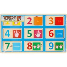 PopŞeker Ahşap Kaydırmalı Sayılar Puzzle | 3-6 Yaş | 1 Parça | Eğitici Matematik Oyunu