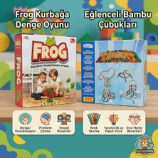 Kaplantoys Frog Balance Kurbağa Denge Oyunu ve Eğlenceli Bambu Çubukları