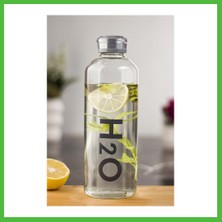 Bezos H2O Borosilikat Cam Matara Vakum Kapaklı Su Şişesi Suluk Gri 1000 ml Arz