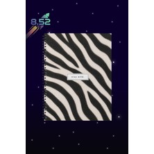 Sekizelliiki Zebra Desenli Defter