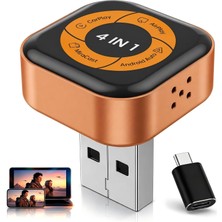 Tr Airplay Mirrorlink Ekran Yansıtma Için 4'ü 1 Arada Kablosuz Carplay Adaptörü