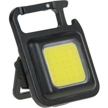 Tr PT-909 USB Şarjlı El Feneri Siyah - Beyaz Işık Asılabilir LED Lamba