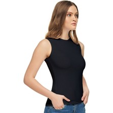 Tutku Elit 1'li Paket Tutku Kadın Pamuk Elastan Sıfır Kol Body 2201-SIYAH-XL