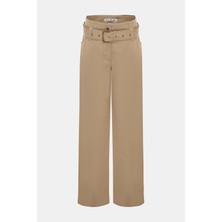 Acne Studios Acne Studıos Oversize Açık Bej Organik Pamuk Pantolon