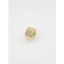 Bade Jewelry Vip Gold Taş Detaylı Kararmaz Çelik Şık Earcuff