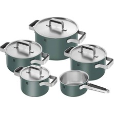 Tr Pure Tencere Seti, 5 Parça, 18/10 Paslanmaz Çelik, Seramik Dış Kaplama, Stay-Cool Kulplar, Bu