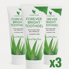 Tr Bright Toothgel, Aloe Vera ve Bee Propolis Içeren, Florürsüz, Doğal Nane Aromalı, 130G, 3'l