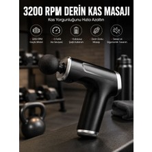 Royaleks 4 Başlıklı Darbeli Şarjlı Masaj Aleti Tabancası Kablosuz
