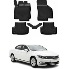 Tr Volkswagen Passat B8 2015-2019 Uyumlu 4d Havuzlu Paspas Siyah 5 Parça