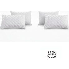 Shipla Home 4 Adet 50X70 cm Kapitone Desenli Fermuarlı Tela Yastık Koruyucu Alez