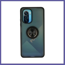 Nida Redmi K40 Uyumlu Kılıf Montreal Yüzüklü Silikon Kapak - Siyah Nıda