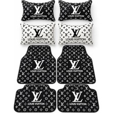 Şimika Xl Lv Kaymaz Taban Dekoratif Oto Paspas ve 4 Yastik 2 Siyah 2 Beyaz