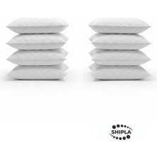 Shipla Home 8 Adet 50X70 cm Kapitone Desenli Fermuarlı Tela Yastık Koruyucu Alez