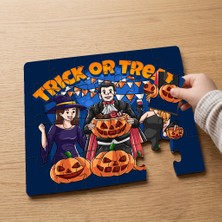 Punto Dizayn Tick Or Treat - Cadılar Bayramı Tasarımlı 24 Parça Ahşap Çocuk Puzzle