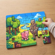 Punto Dizayn Manyetik Bloklar - Piksel Sanatı  Tasarımlı 24 Parça Ahşap Çocuk Puzzle