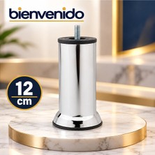 Mobilya Kanepe Baza Yatak Koltuk Destek Yükseltme Ayağı M8 Civatalı Krom Metal Ayakları 12 cm