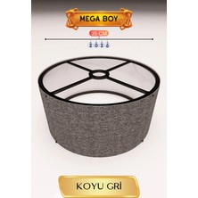 Meks Şık Koyu Gri Lambader Başlığı 35 cm Modern Tasarım