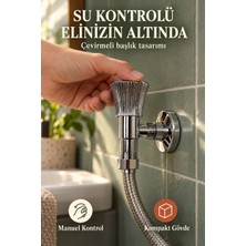 Open City Çevirmeli Metal Taharet Musluğu Krom Kaplama 1/2 Inç Wc Klozet Rezervuar Ara Musluğu Vanası Model 3