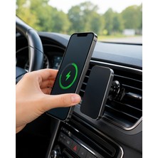 Araç Içi Manyetik Telefon Tutucu 15W Kablosuz Şarj