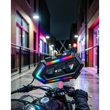Bluetooth 5.3 Motosiklet Kask Intercom Kulaklık 1000 Metre Ipx6 Su Geçirmez