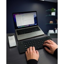 Katlanabilir Bluetooth Klavye Telefon Tablet Laptop Uyumlu