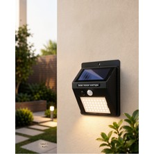 Güneş Enerjili Sensörlü LED Duvar Lambası IP65