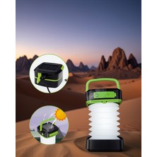 Katlanabilir Güneş Enerjili LED Kamp Lambası USB Şarjlı
