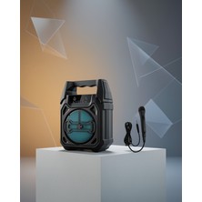 Ecruz 6.5 Inç Taşınabilir Bluetooth Hoparlör 15W Çıkış Gücü