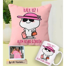 Royal Consept Kalk Kız Alem Beybi Görsün Yastık & Kupa Hediye Seti