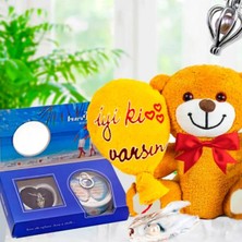 RK Tasarım Istiridye Inci Kolyeli Iyi Ki Varsın Balonlu Peluş Ayıcık