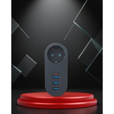 Ecruz Akım Korumalı USB Priz 2500W