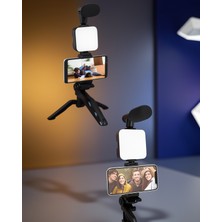 Ecruz Video Yapım Kiti Telefon Tutucu Mini LED Işık