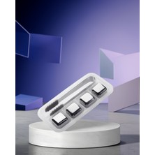 Ecruz 304 Çelik Metal Buz Küpleri 4'lü Set