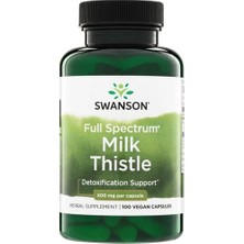Swanson Nutrition Milk Thistle 500 Mg 100 Kapsül Gıda Takviye