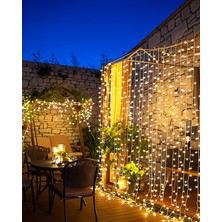 Ecruz 3x3 Metre Şelale LED Perde Işık Iç Dış Mekân Dekorasyonu