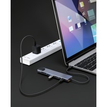 Ecruz 8 Port Type-C Dönüşüm Çoğaltıcı HDMI 4K Ethernet