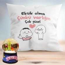 RK Tasarım Eksik Olma Puf Yastık & Küçük Prens Orta Kar Küresi