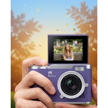 Ecruz 4K Kompakt Kamera 48 Mp Autofokus Flashlı