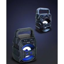 Ecruz Taşınabilir Bluetooth Hoparlör LED Işıklı Uzun Pil Ömrü