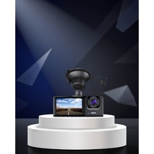 Ecruz Üç Kameralı Araç Dvr Full Hd Gece Görüşlü 2 Inç IPS Ekran