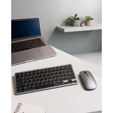 Ecruz Kablosuz Klavye Mouse Seti Şarj Edilebilir Bluetooth 2.4g
