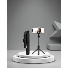 Ecruz Kablosuz Bluetooth Selfie Çubuğu 360° Dönebilir Başlık