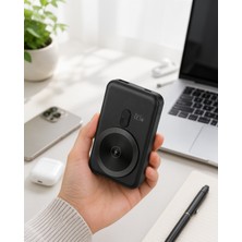 Ecruz Manyetik Kablosuz Powerbank 22.5W Hızlı Şarjlı LCD Göstergeli