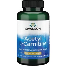 Swanson Nutrition Acetyl L-Carnitine 500 Mg 100 Kapsül Gıda Takviye