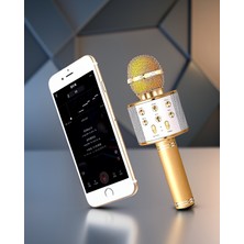 Ecruz Şarjlı Karaoke Mikrofon USB Bellek Destekli 12 Saat Pil