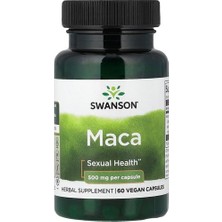 Swanson Vitamins, Maca, 500 Mg, 60 Vegan Capsules
