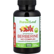 Belirtilmemiş Forest Leaf, Advanced Dual Berberine Hcl Complex + Cinnamon, Bittermelon & Gymnema, 90 Vegetable Capsules