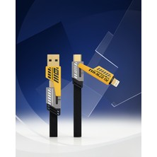 Ecruz Dönüştürülebilir 4 Başlıklı Hızlı Şarj Kablosu 1.2m 65W