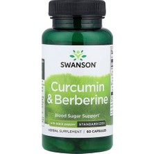 Swanson Vitamins, Curcumin & Berberine With Black Pepper, 60 Capsules